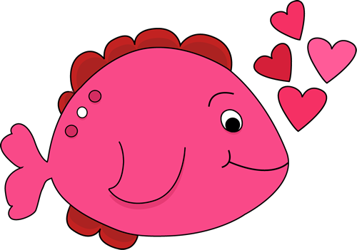 500x351 Cute Valentine's Day Fish Clip Art