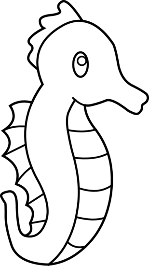 309x550 Free Seahorse Clipart