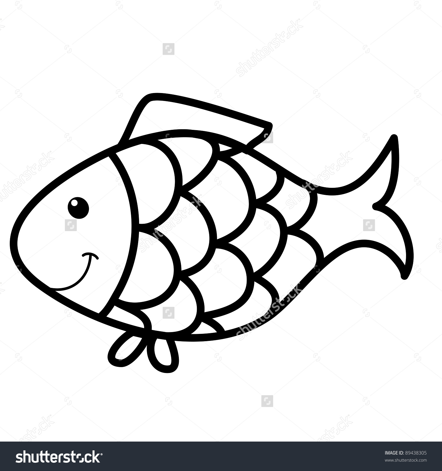 1500x1600 Outline Drawings Of Fish Group