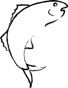 232x300 Simple Fish Outline Clip Art Clipart Panda