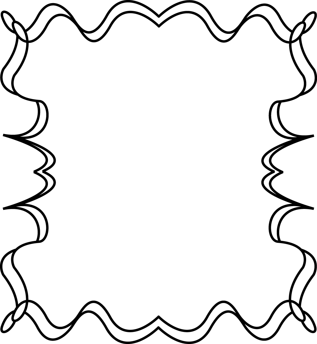 1019x1108 Cute Frame Clipart Black And White