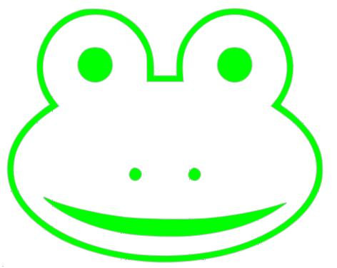 472x376 Ribbit A Cute Frog Face Outline Vinyl Decal By Itsastickysituation