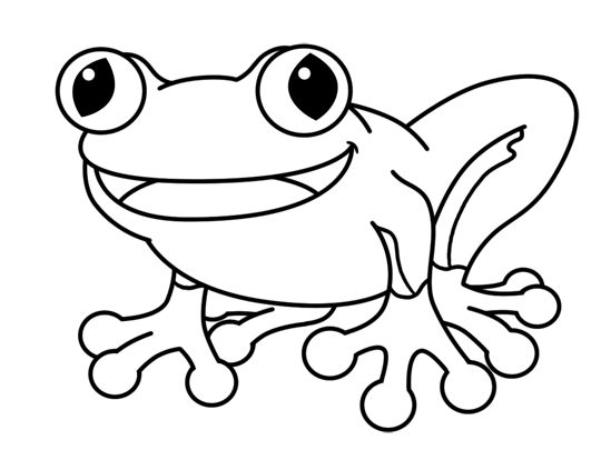 Cute Frog Clipart Black And White | Free download on ClipArtMag