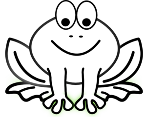 299x246 Frog Black And White Clipart