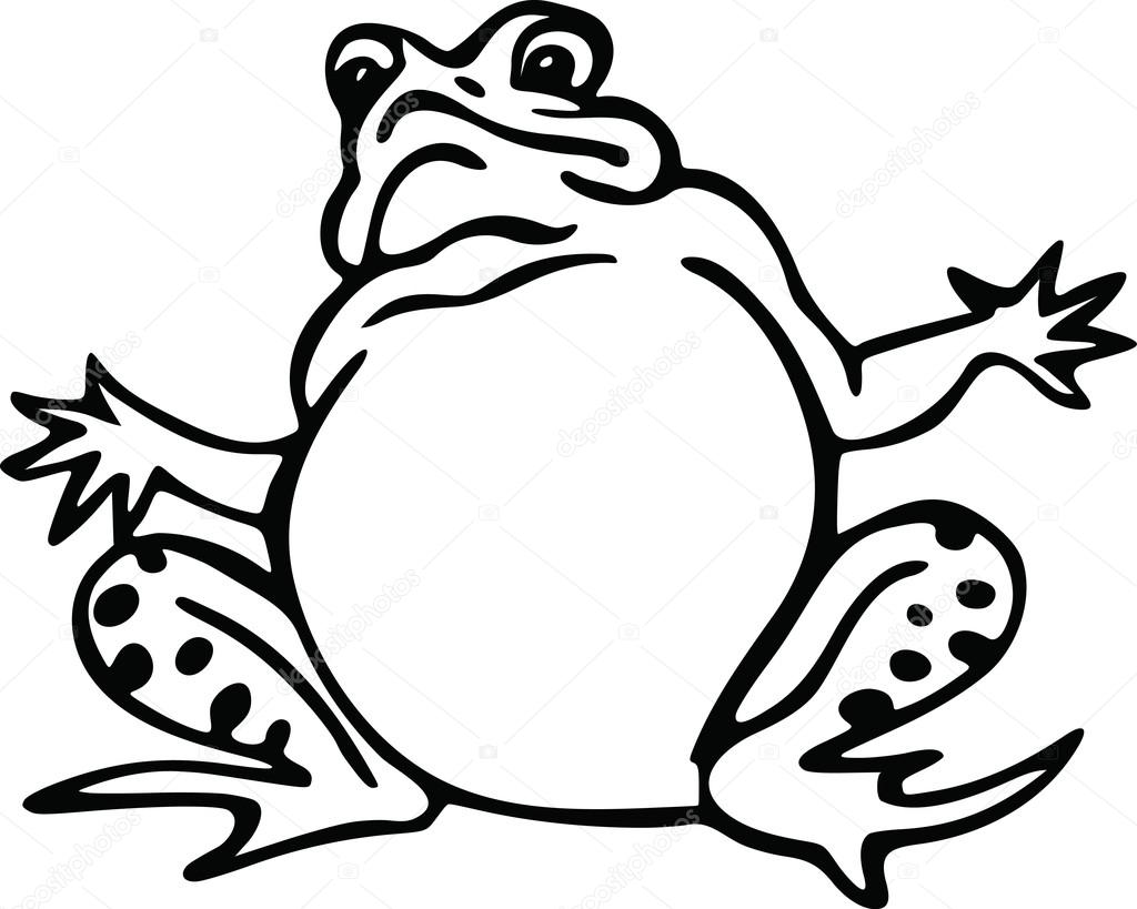 1024x819 Drawing Of A Cute Cartoon Frog Stock Vector Prawny