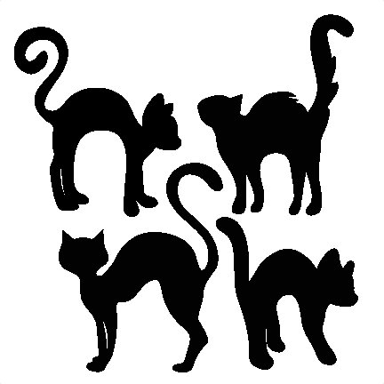 432x432 Halloween Cat Silhouette Photo Album