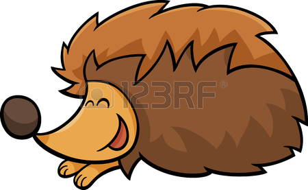450x277 Cartoon Illustration Of Cute Hedgehog Animal Character Royalty