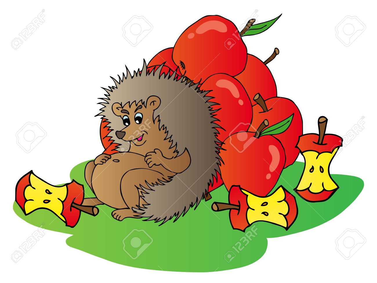 1300x975 Apple Clipart Hedgehog