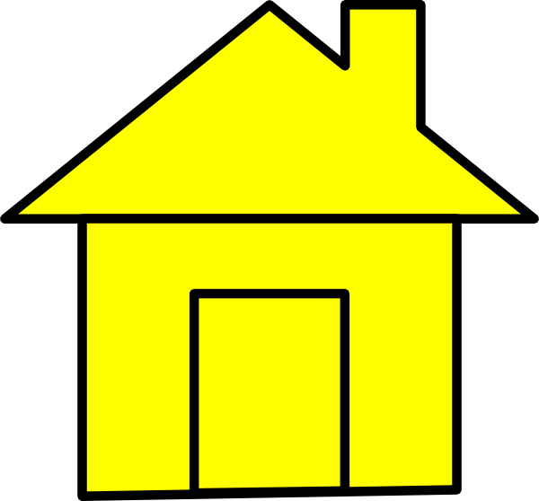 600x558 Yello Cute House Clip Art