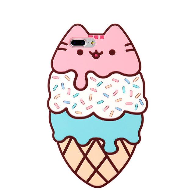 640x640 Ice Cream Pusheen Cat Rubber Iphone Phone Case Kawaii Babe