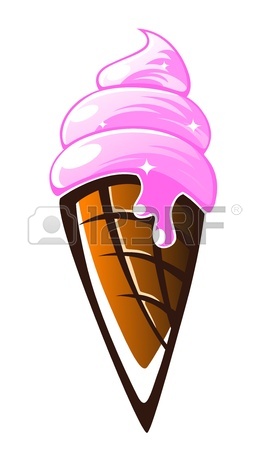 269x450 Cartoon Ice Cream Screams Illustration. Cute Print. Scared Face