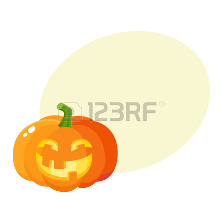 450x450 Cartoon Illustration Of A Funny Halloween Pumpkin Jack O Lantern