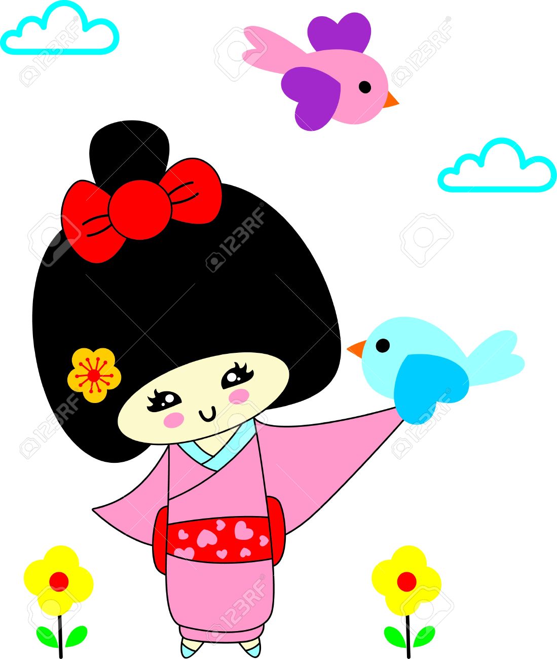 Cute Japanese Cartoon Characters Clipart | Free download on ClipArtMag