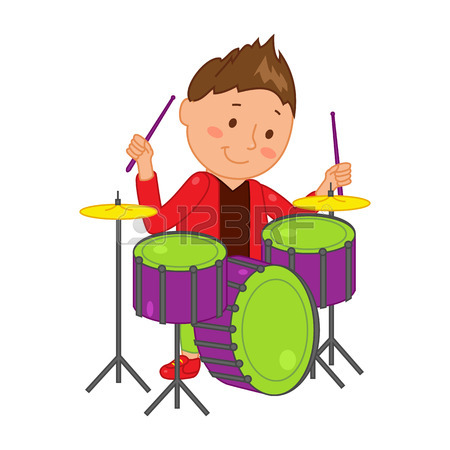 450x450 Cartoon Musician Kid. Vector Illustration For Children Music