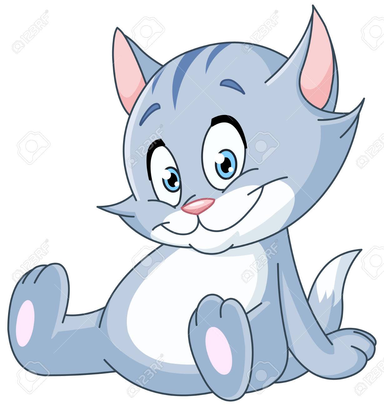 1229x1300 Cute Kitten Sitting Royalty Free Cliparts, Vectors, And Stock