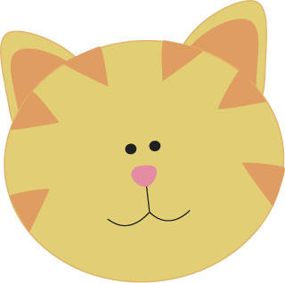 320x318 Cat Face Clip Art Yellow Cat Face