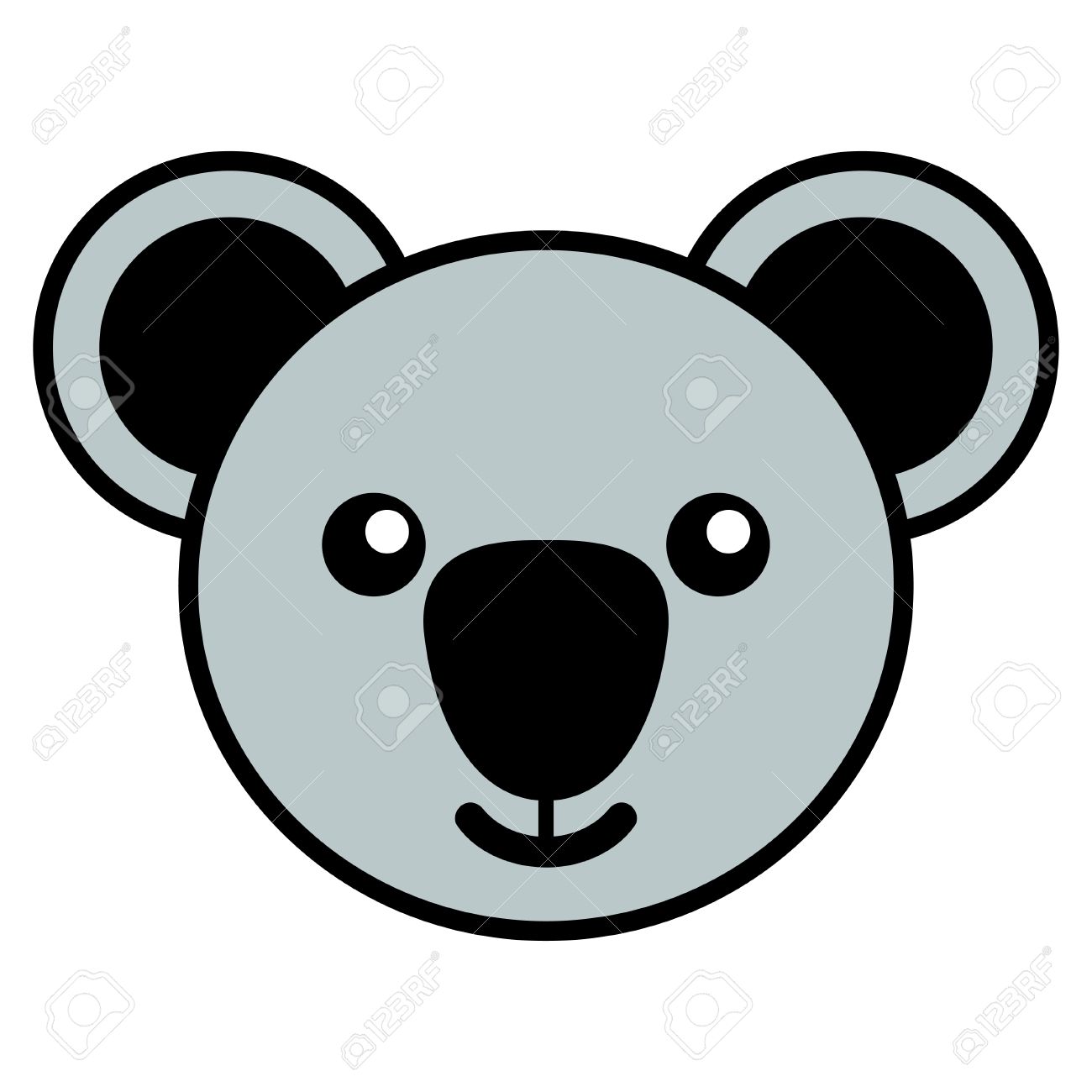1300x1300 Simple Cartoon Of A Cute Koala Royalty Free Cliparts, Vectors,