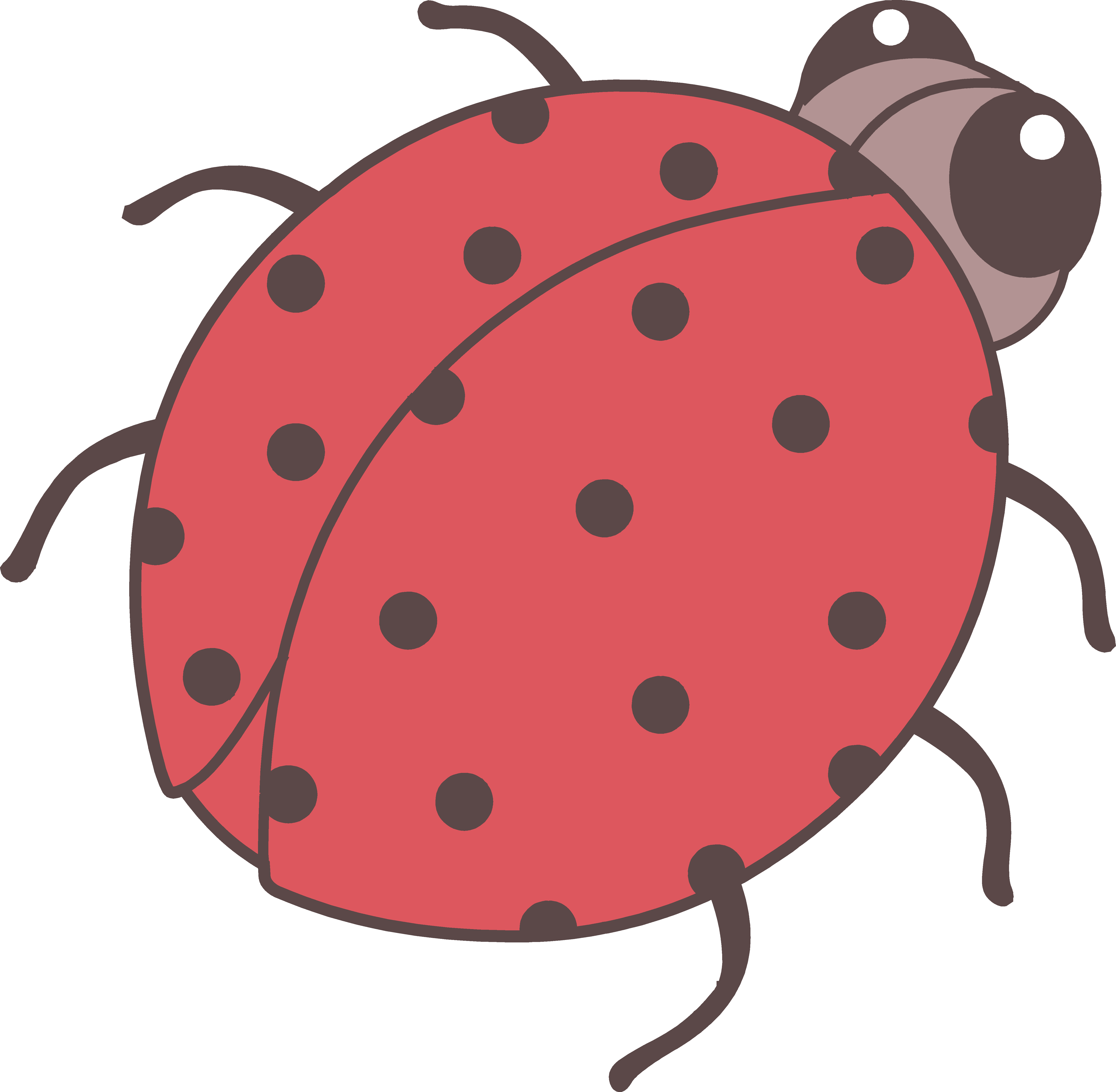 5364x5249 Cute Red Ladybug Clip Art