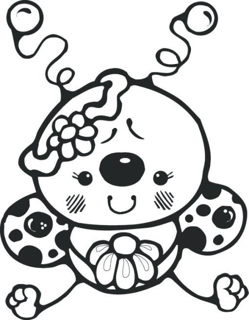 510x655 Cute Ladybug Coloring Pages