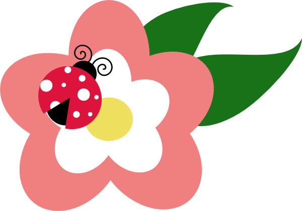 600x420 Flower With Ladybug Clip Art