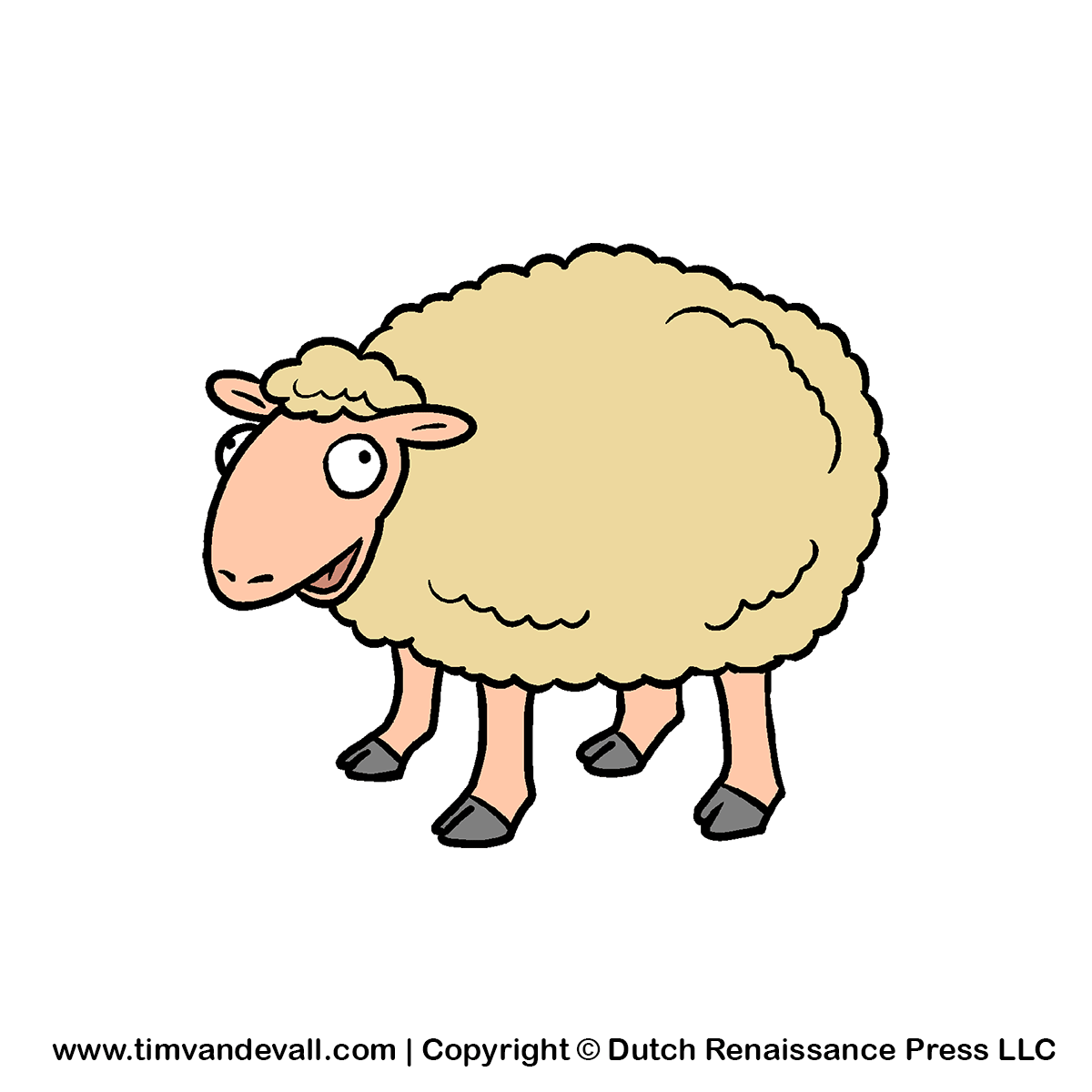 1200x1200 Cartoon Sheep On The Meadow Vector Clipart Free Clip Art Images