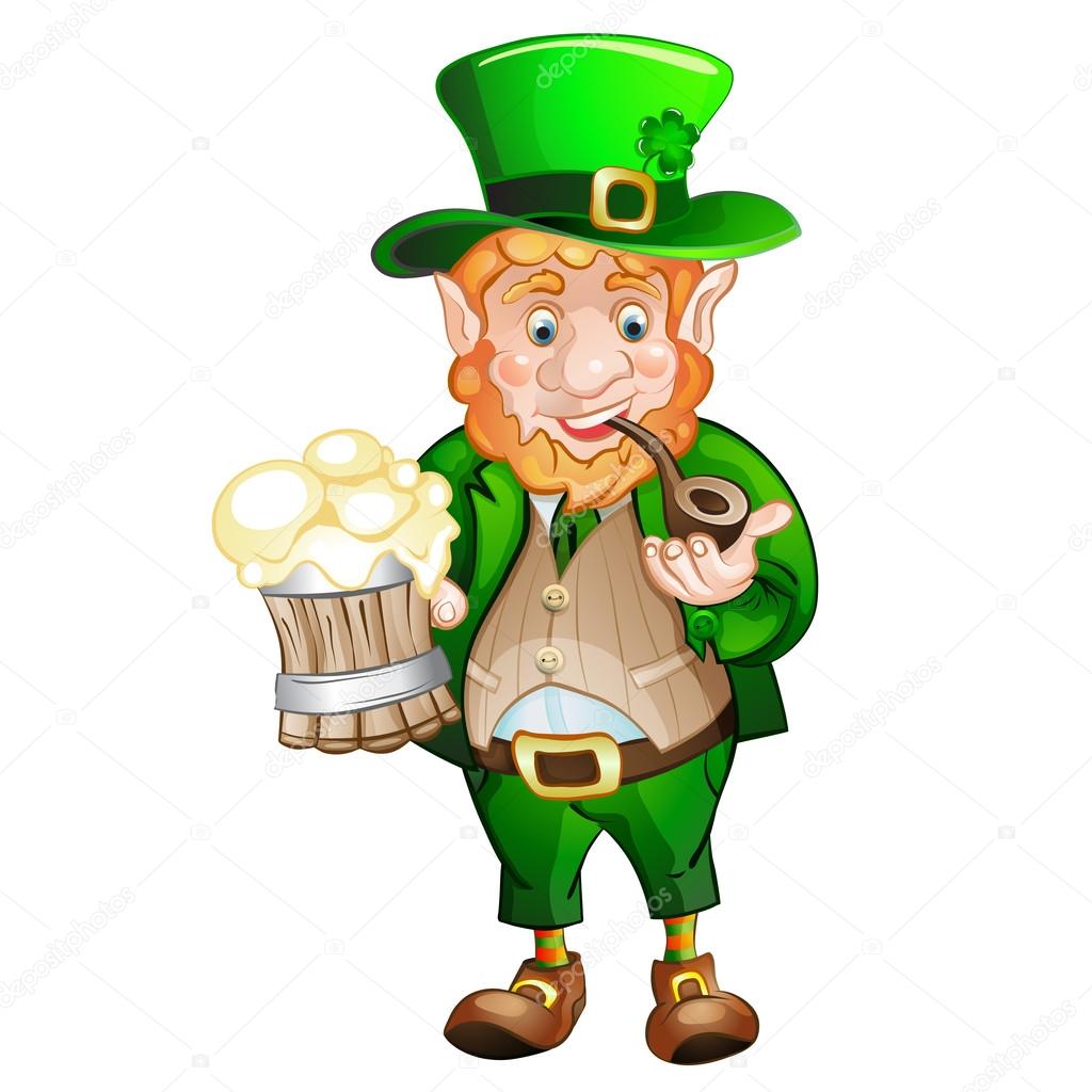 1024x1024 Cute Fat Leprechaun St. Patrick's Day Stock Vector Analia26