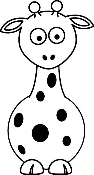 324x600 Cute Giraffe Clipart Black And White Holding A Heart