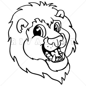 Cute Lion Clipart Black And White | Free download on ClipArtMag