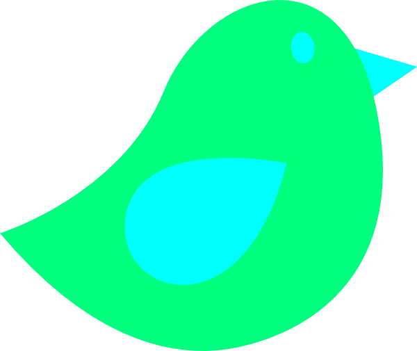 600x505 Green Little Bird Clip Art