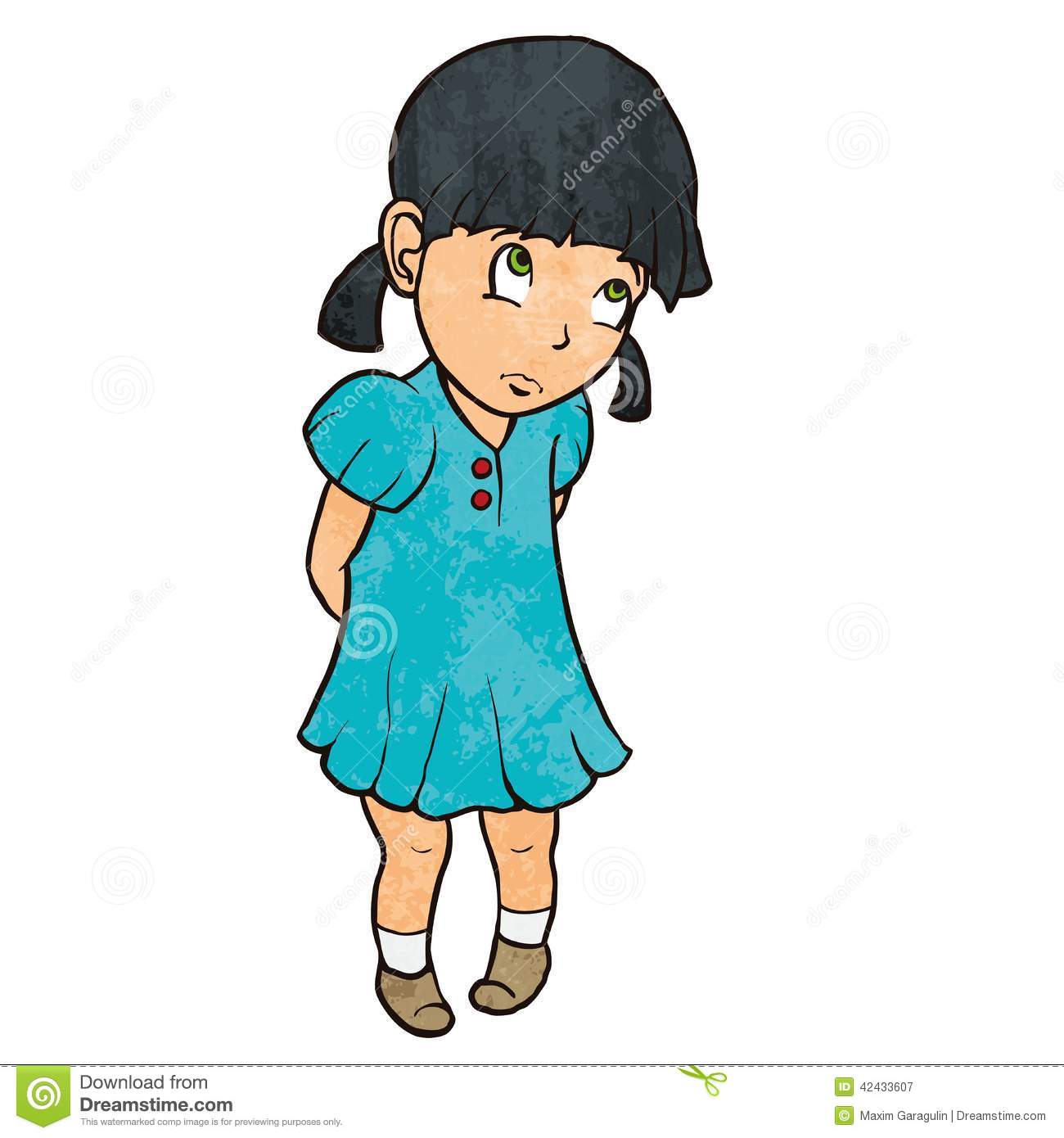 1300x1390 Little Girl Cartoon Clipart