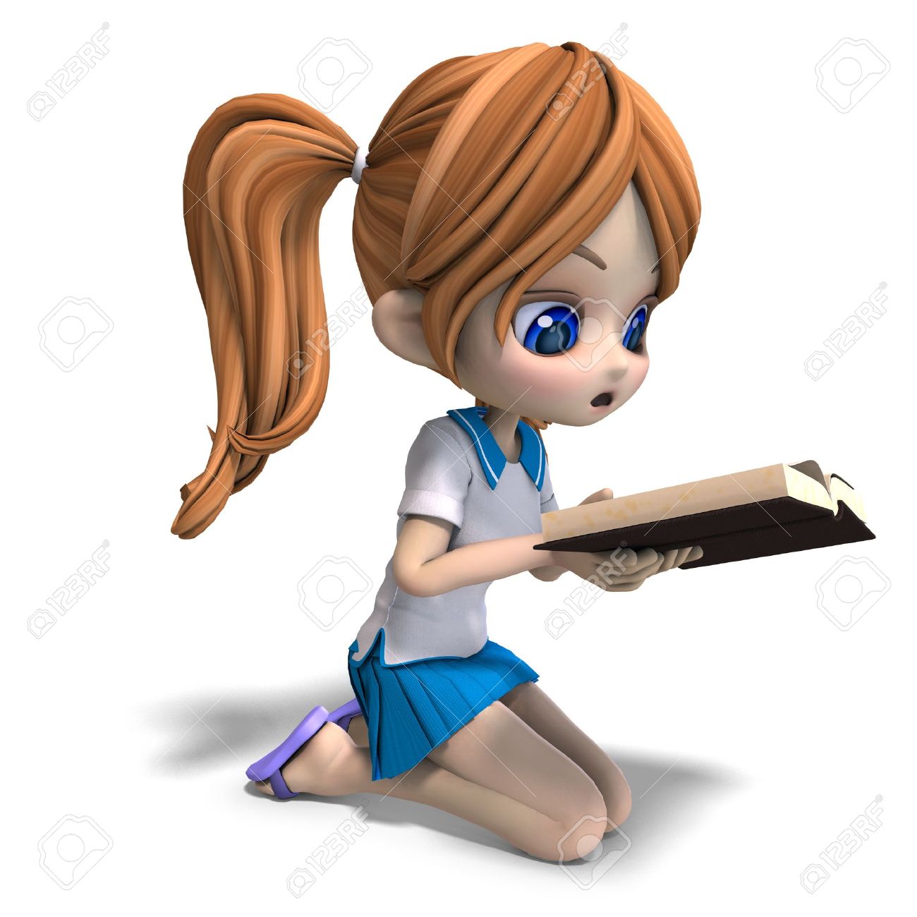 1300x1300 Cute Little Girl In School Clipart