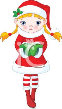 198x350 Cute Little Girl Dressed Like A Christmas Elf Holding A Snowflake