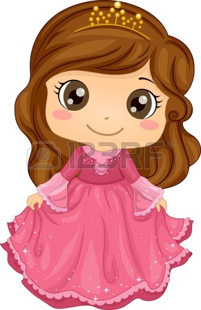 291x450 Illustration Of A Cute Little Girl Wearing A Princess Costume