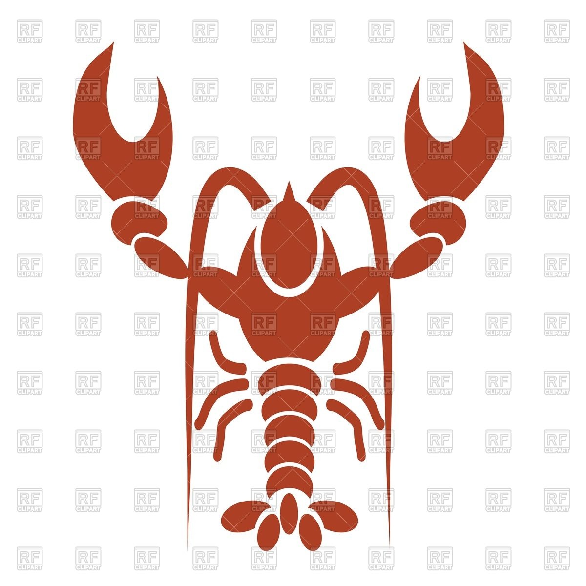1200x1200 Lobster Icon Royalty Free Vector Clip Art Image
