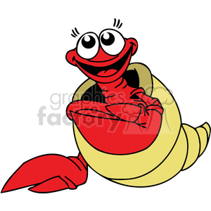 300x300 Royalty Free Sweet Little Girl Hermit Crab 377303 Vector Clip Art
