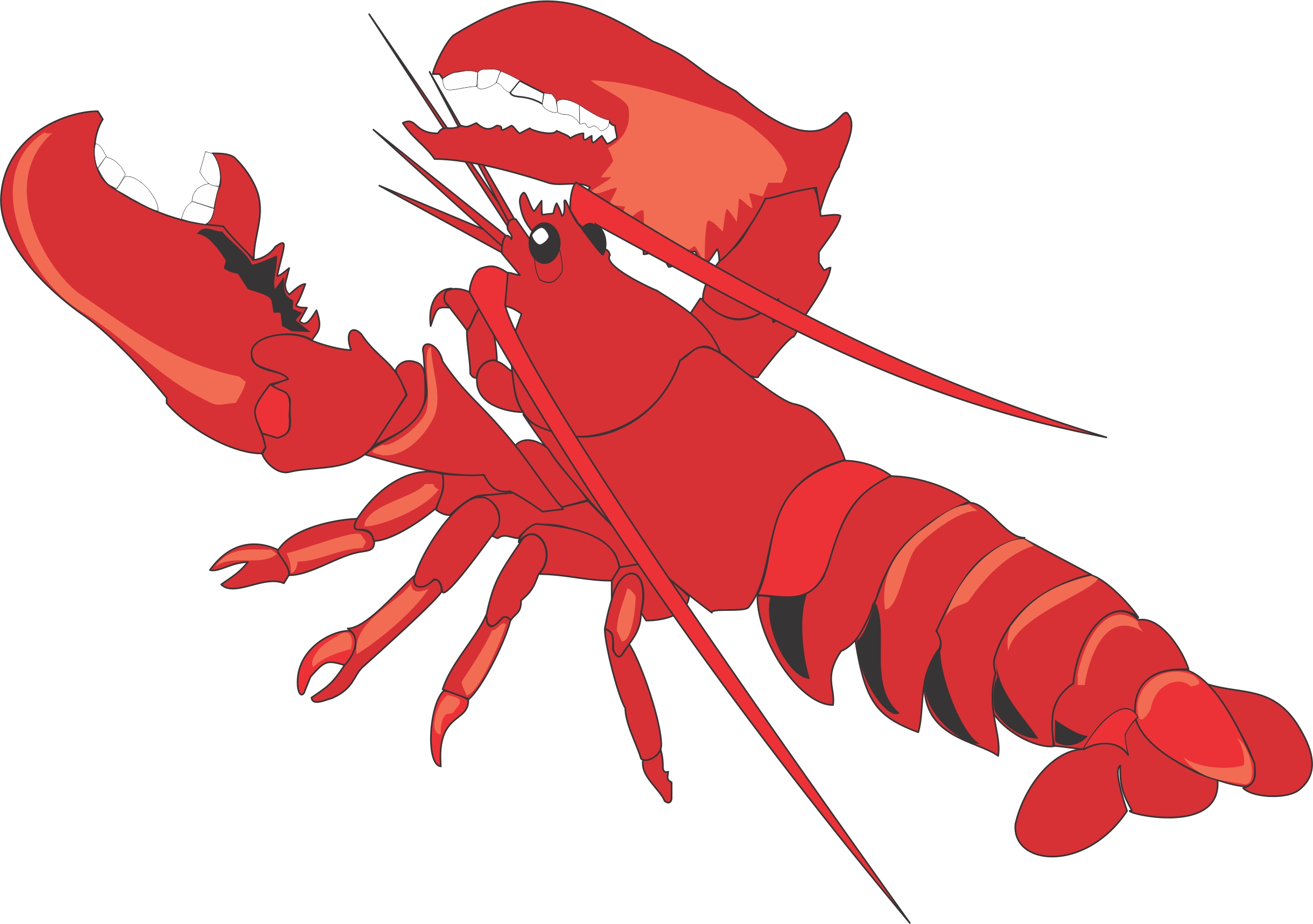 2439x1717 Animated Lobster Clip Art Danasoihk Top