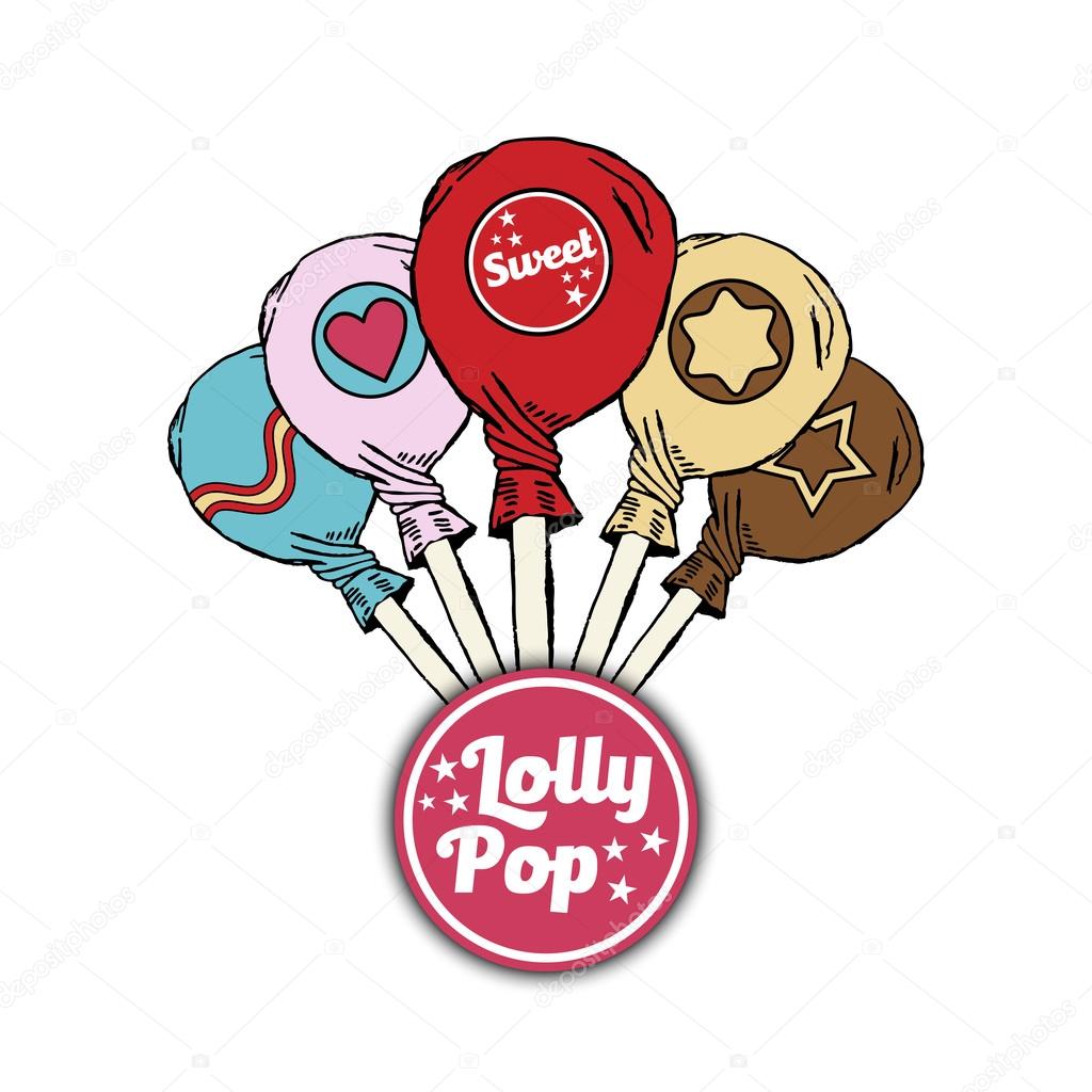 1024x1024 Cute Retro Style Lollipops Stock Vector Jugulator