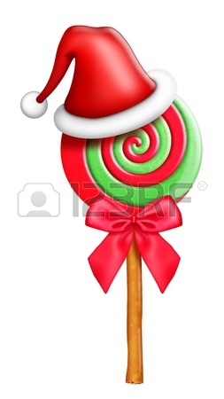 253x450 Kawaii Whimsical Cute Cartoon Christmas Lollipops Stock Photo