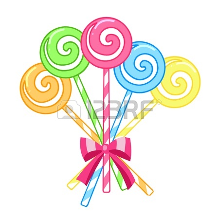 450x450 Striped Candy Lollipops Isolated On A White Background Royalty