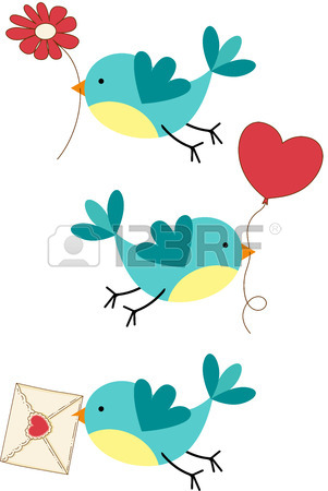 301x450 Couple Love Birds Forming A Heart Royalty Free Cliparts, Vectors