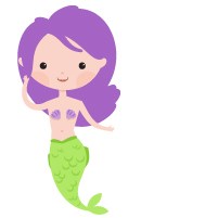 201x201 Mermaid Clipart Background
