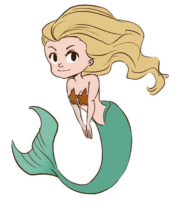 600x696 Cute Mermaid Cartoon Pics