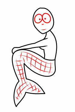 250x374 Drawing A Cartoon Mermaid