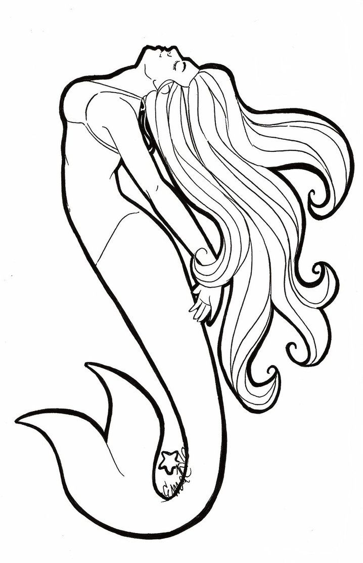 718x1112 Drawn Mermaid Basic