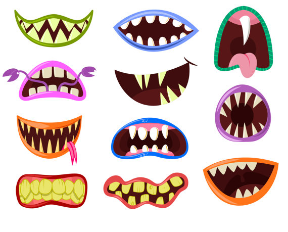 570x459 Monster Mouth Clip Art, Monster Clipart, Halloween Clipart, Cute