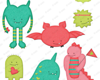 340x270 Monsters Clip Art Etsy