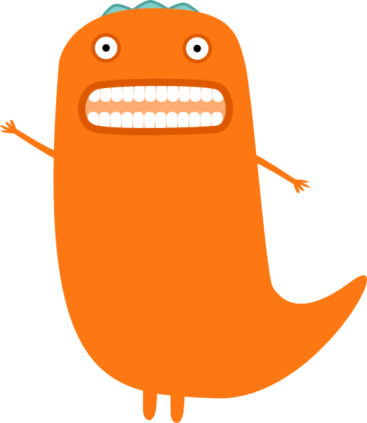 516x595 Orange Monster Clip Art