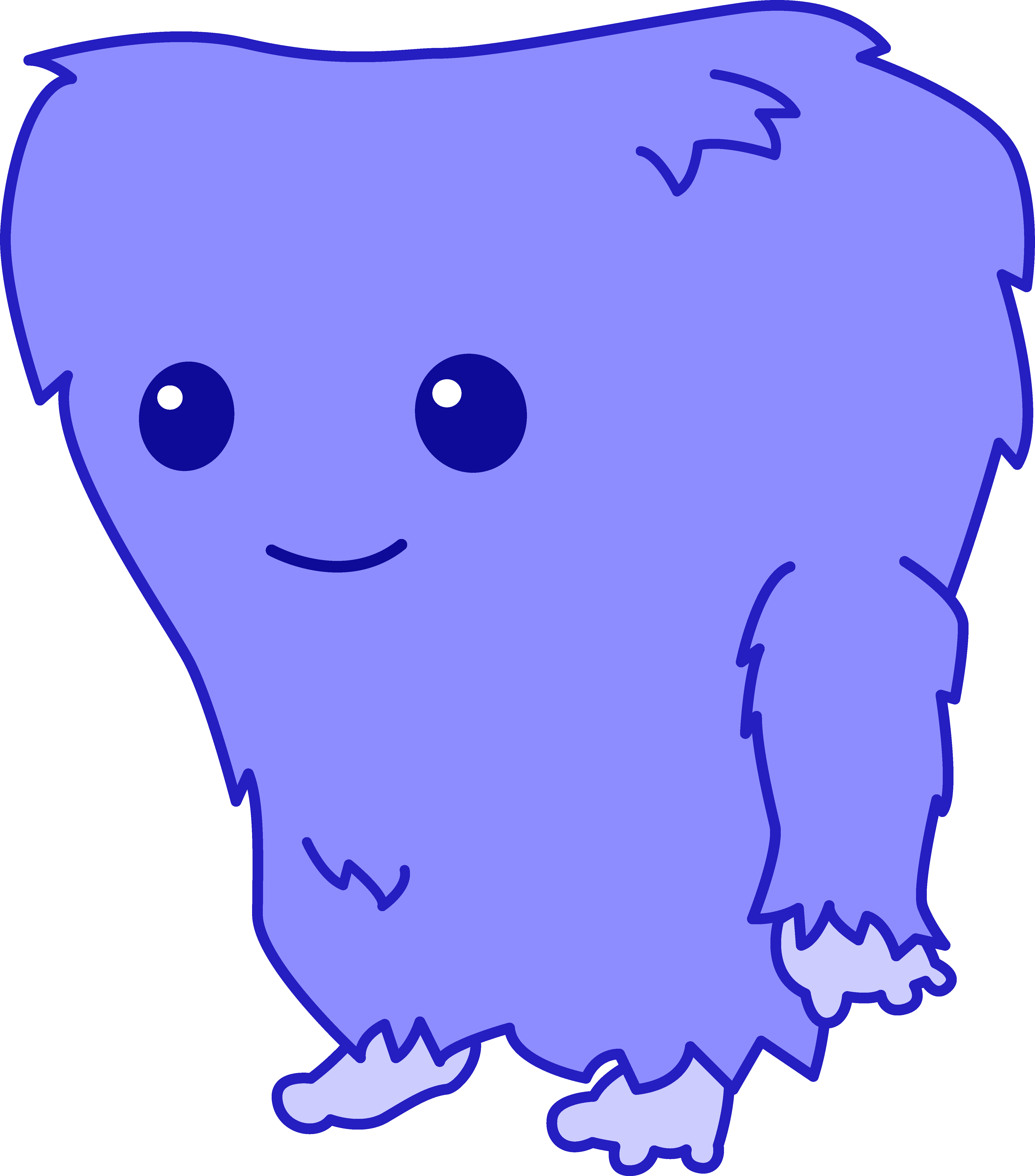 4812x5470 Cute Fuzzy Blue Monster