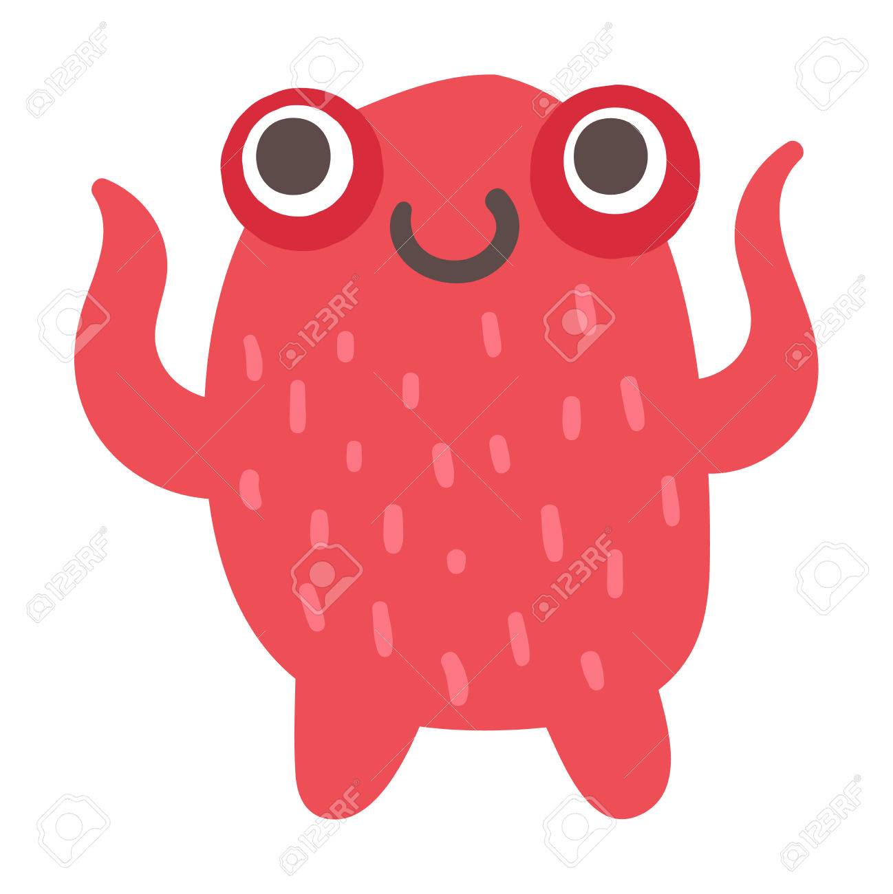 1298x1300 Cute Monster Color Character Funny Design Element. Humour Emoticon