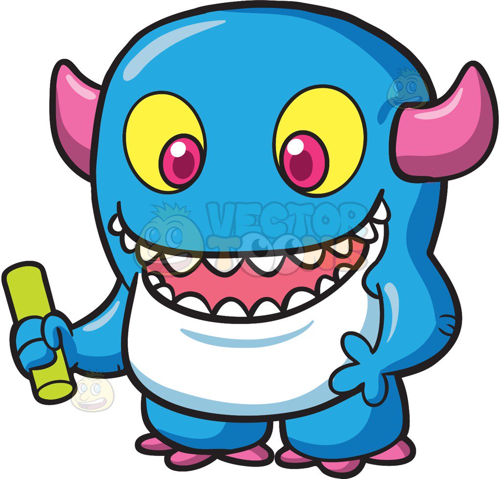 1024x978 A Cute Monster Cartoon Clipart